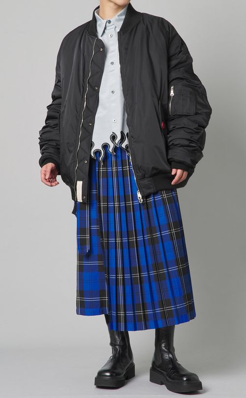 フォールドプリーツパンツ