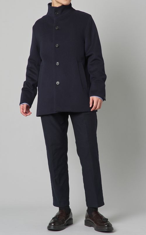 ラムブレンドビーバーハーフコート