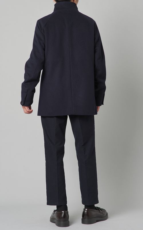 ラムブレンドビーバーハーフコート