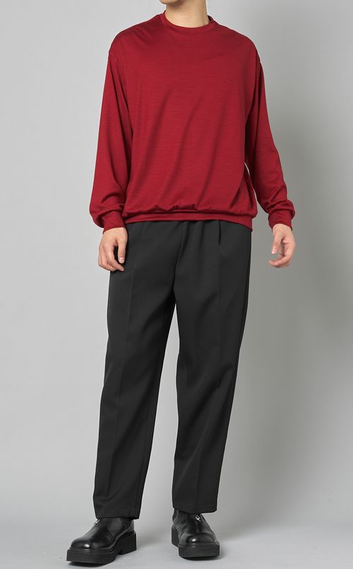 ウールジャージクルーネックプルオーバー