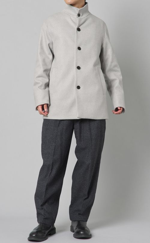 ラムブレンドビーバーハーフコート