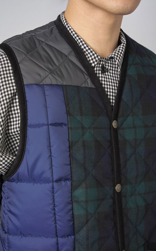 キルティングパッチワークジレ