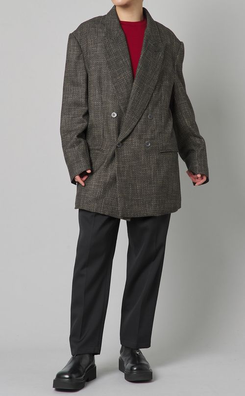 ガンクラブチェックダブルジャケット