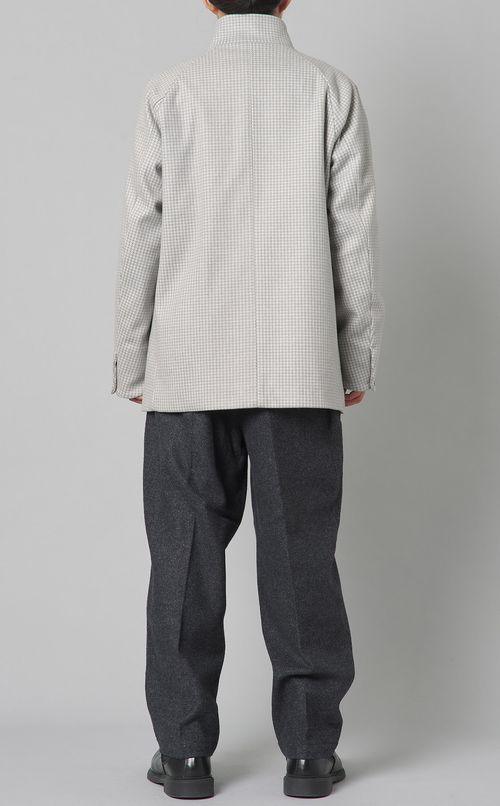 ラムブレンドビーバーハーフコート