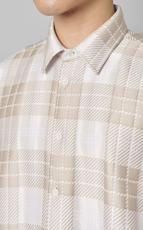 フォトクロミックチェックシャツ