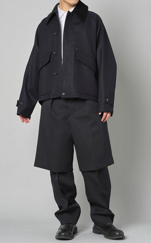 ウールライトメルトンショートブルゾン