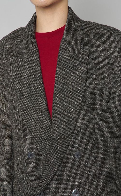 ガンクラブチェックダブルジャケット