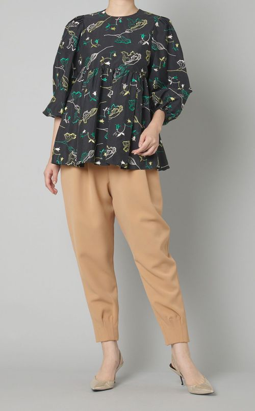 ウエストギャザーアラジンパンツ