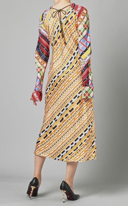 チェーンプリントドレス