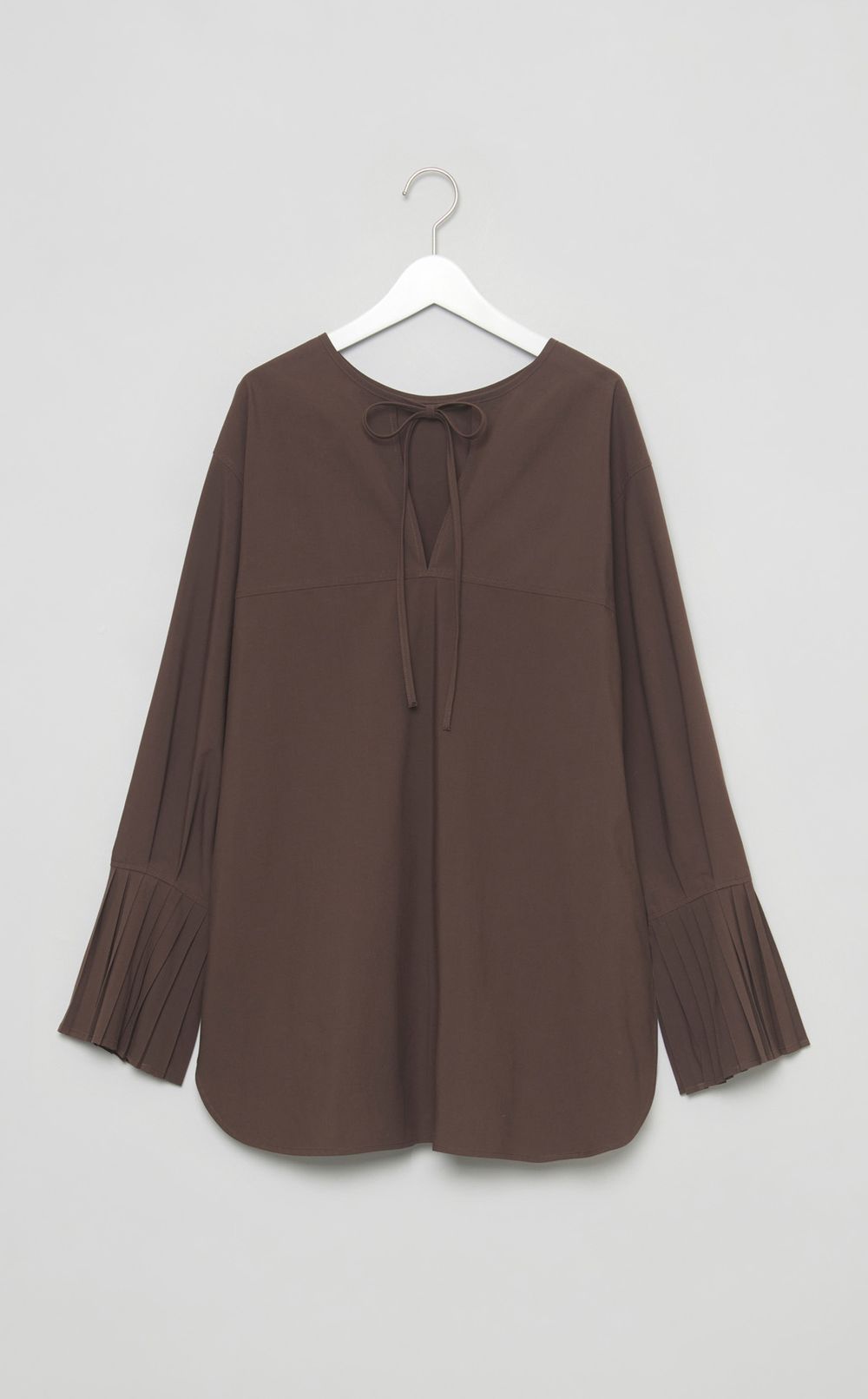 プリーツスリーブチュニックシャツ