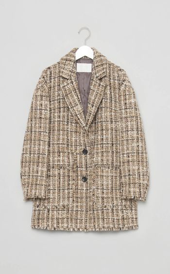 ラメツイードテーラーカラージャケット