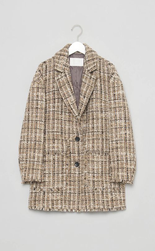 ラメツイードテーラーカラージャケット