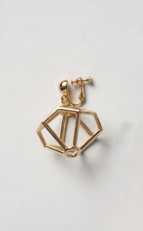 クリスタルラインモチーフイヤリング