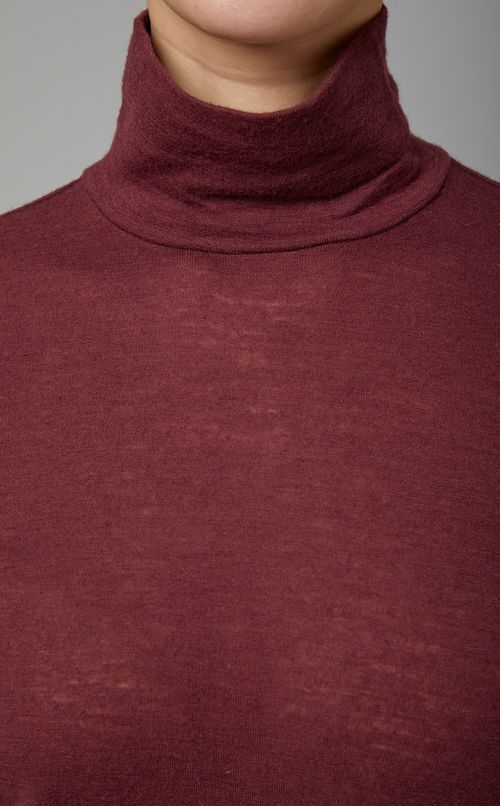 ウールタートルネックプルオーバートップス