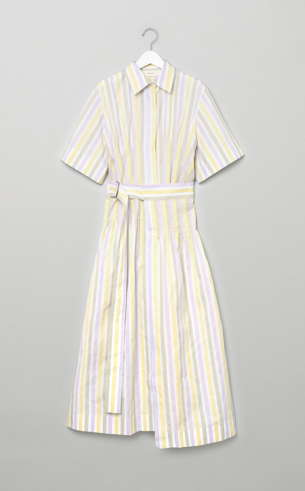 ストライプシャツワンピース