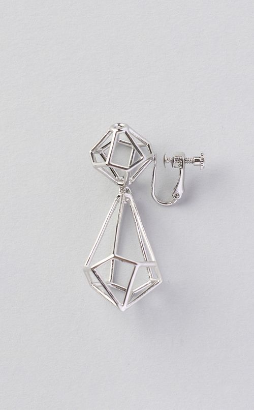 ダブルクリスタルラインイヤリング