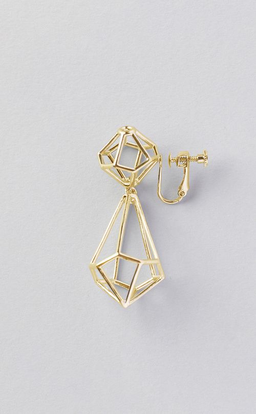 ダブルクリスタルラインイヤリング