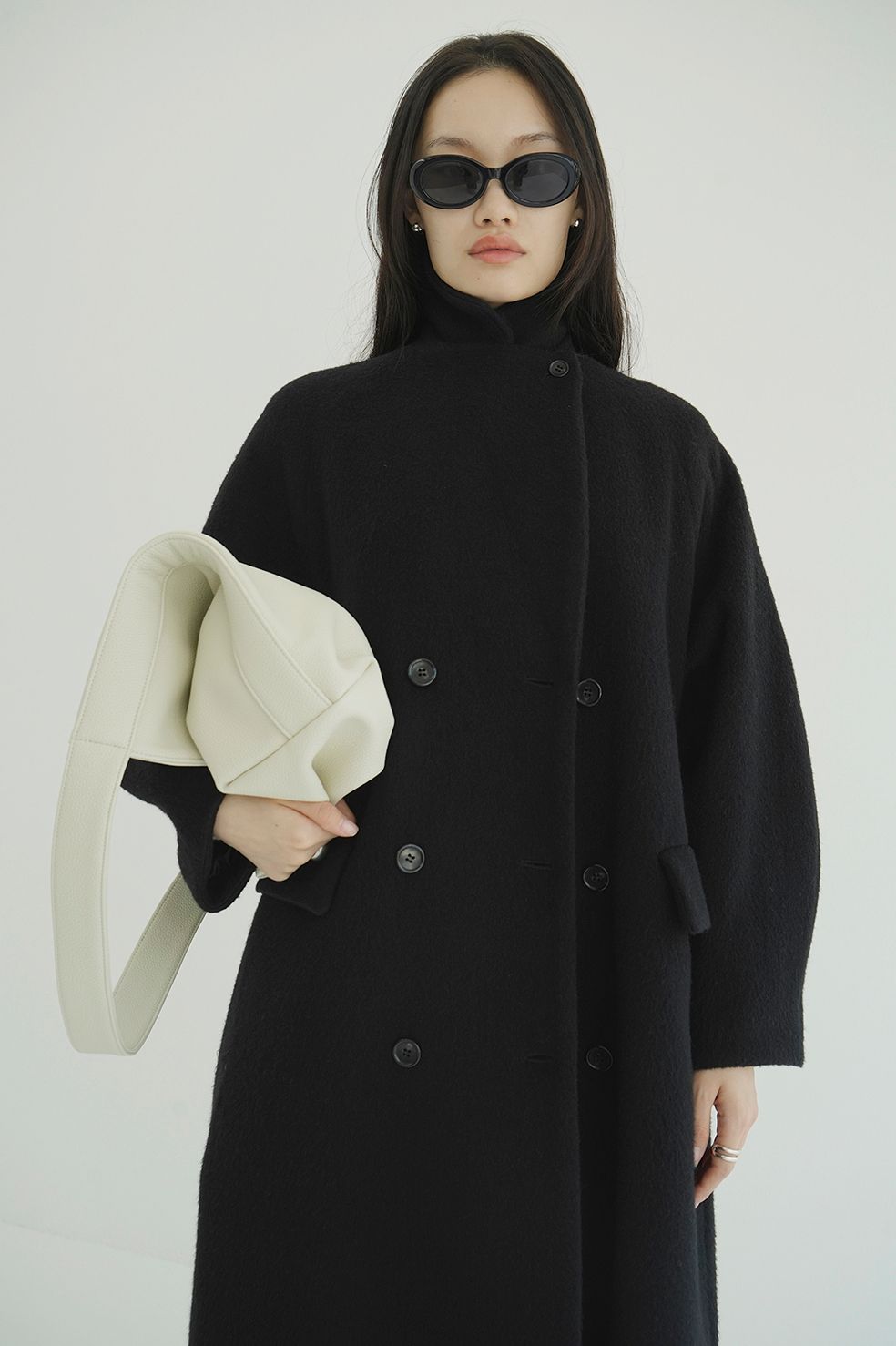 ダブルウールロングコート