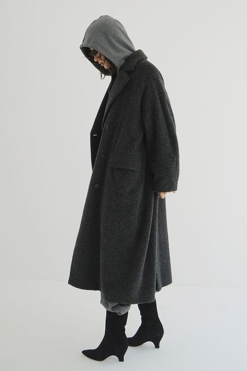 ダブルウールロングコート