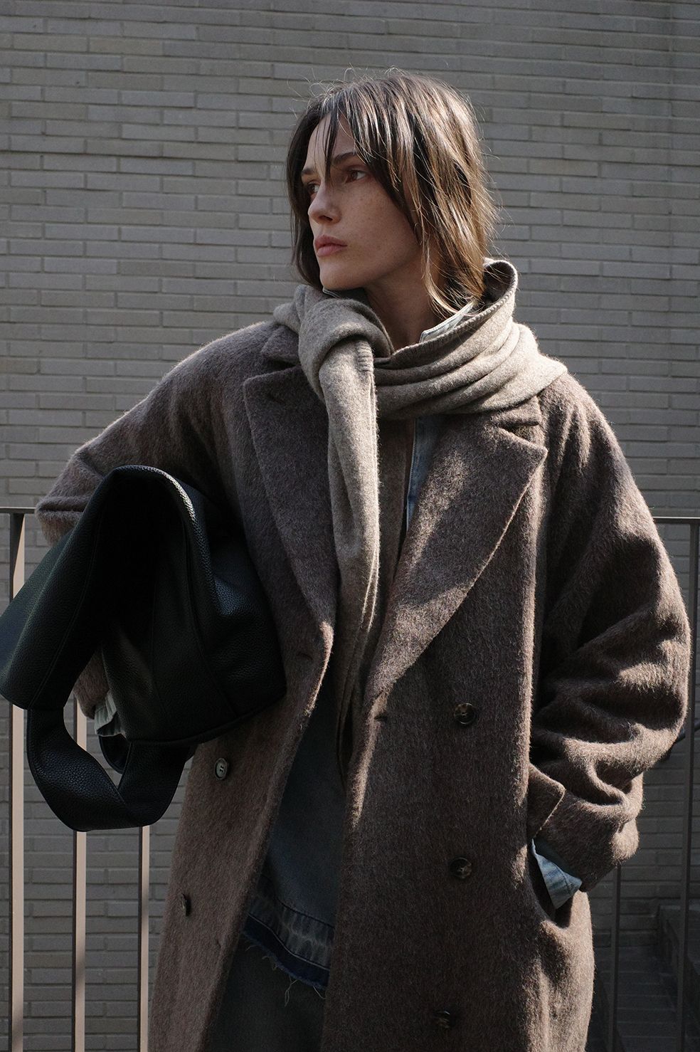 【うさぱん様】CLANE ダブルウールロングコート　ブラウン　サイズ2 CLANE - ダブルウールロングコート - DOUBLE WOOL LONG COAT - BROWN
