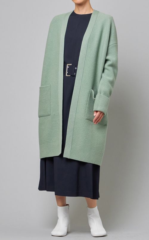 ウールロングニットカーディガン