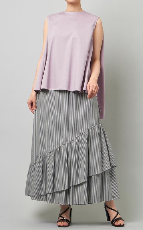 ストライプギャザースカート