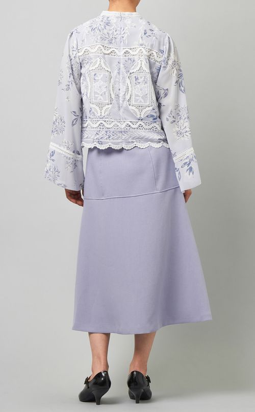 スタンドカラープリントプルオーバー