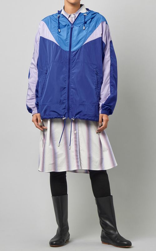 ストライプシャツミニワンピース