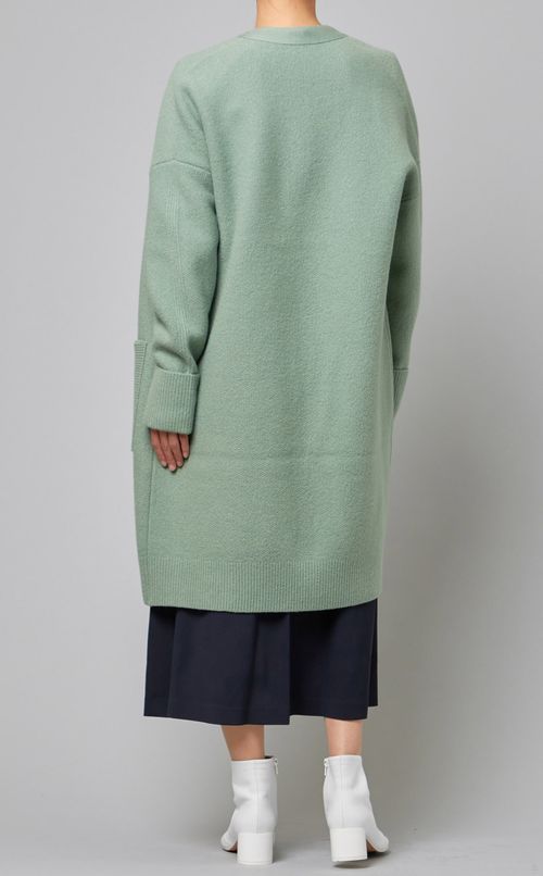 ウールロングニットカーディガン