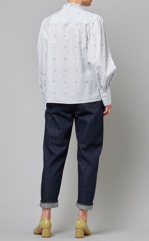 ストライプボウタイシャツ