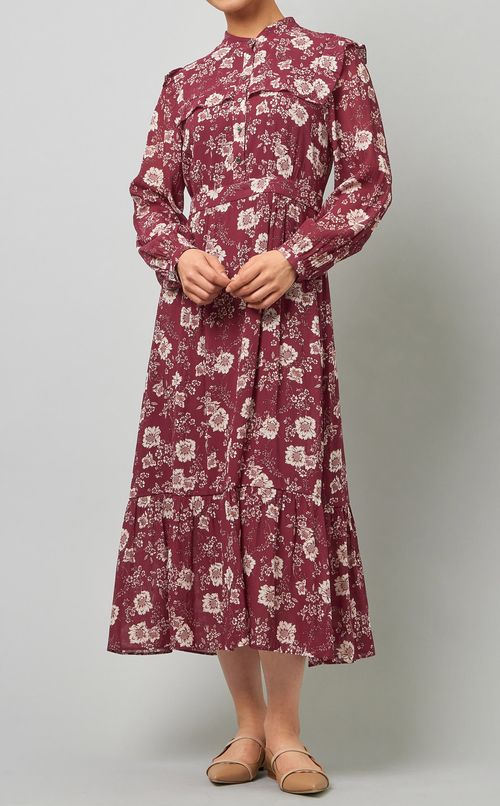 フラワープリントワンピース