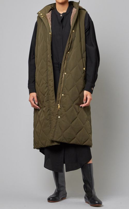 ベルト付バンドカラーワンピース