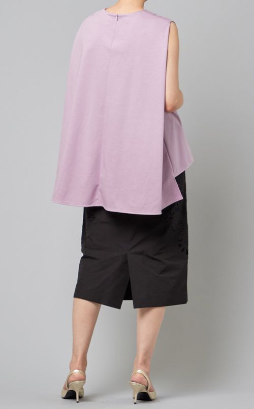 バックフレアコットンブラウス