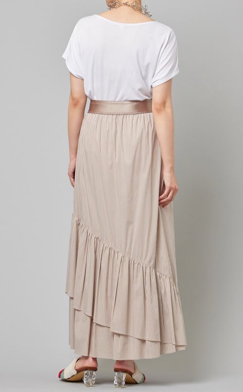 ストライプギャザースカート