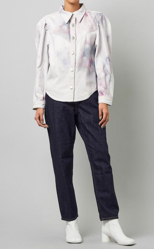 ギャザースリーブデニムジャケット