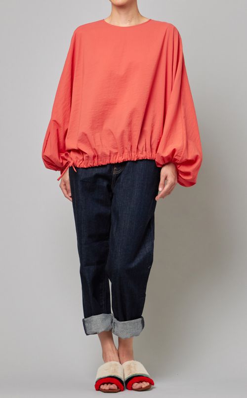 ドローストリングブラウス