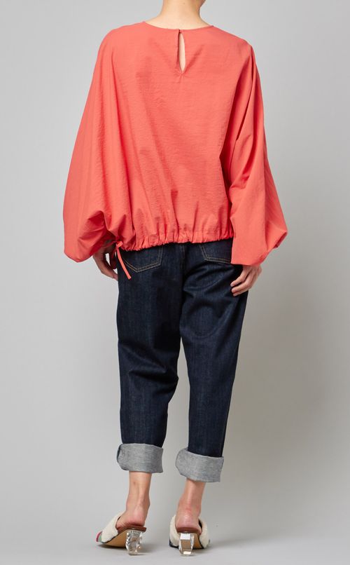 ドローストリングブラウス