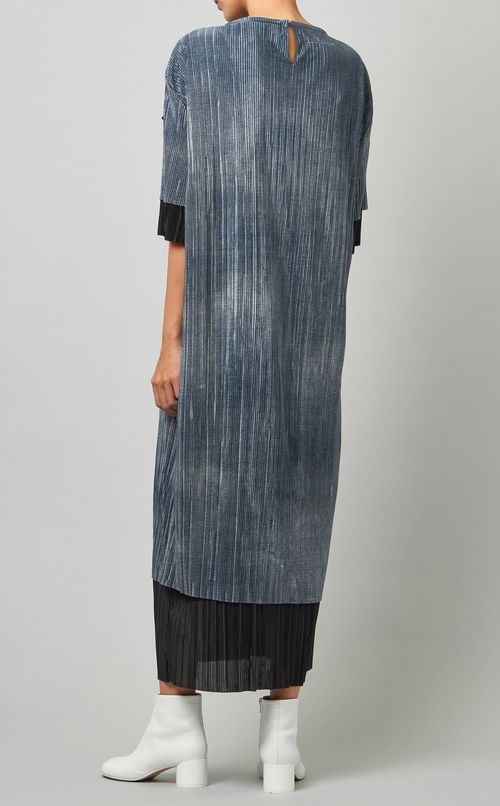 プリーツレイヤードワンピース