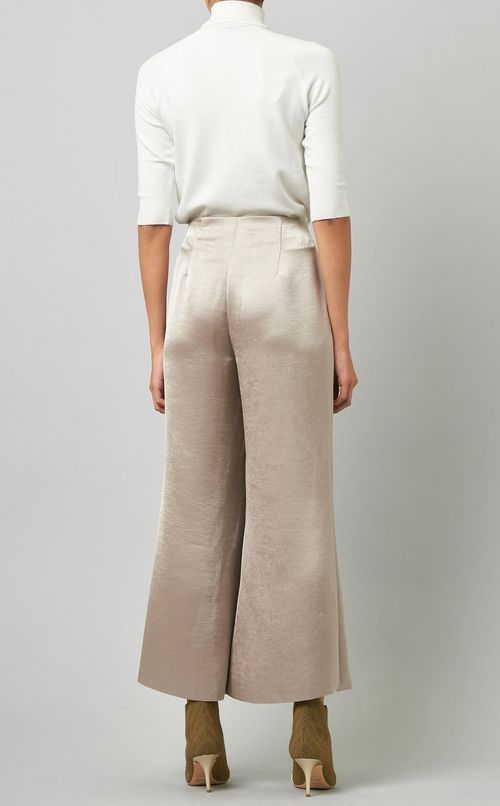 サテンフレアーパンツ