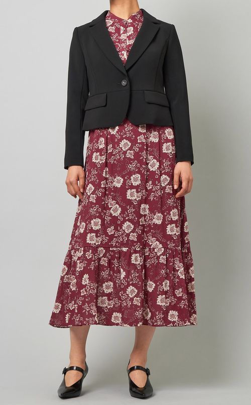 フラワープリントワンピース