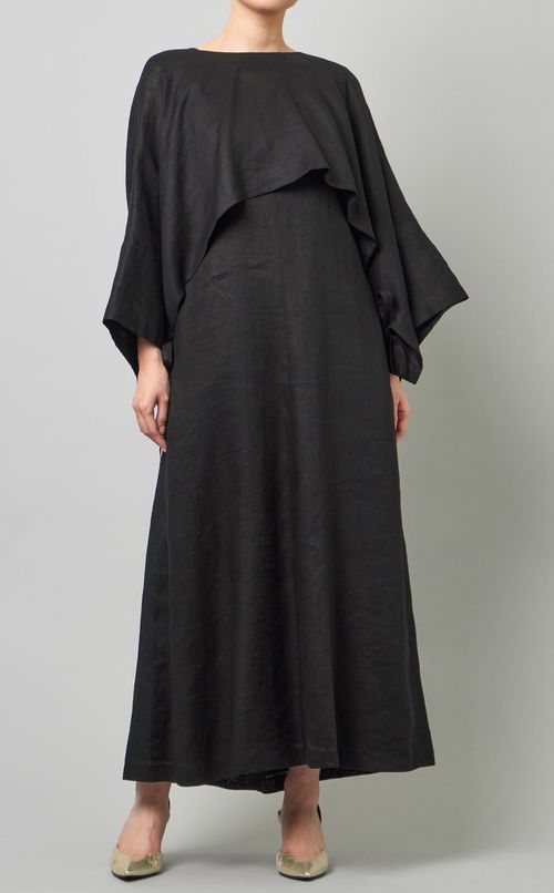 ボレロ付シアーリネンワンピース