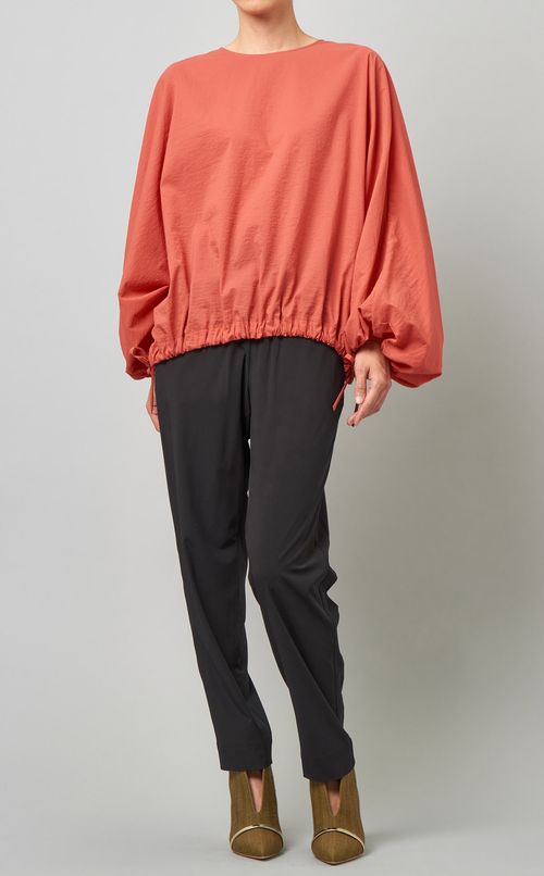 ドローストリングブラウス