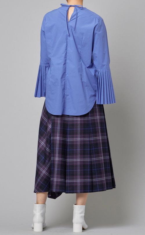 プリーツフレアスリーブプルオーバー