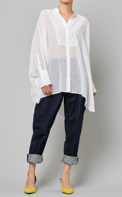 コットンキュプラローンブラウス