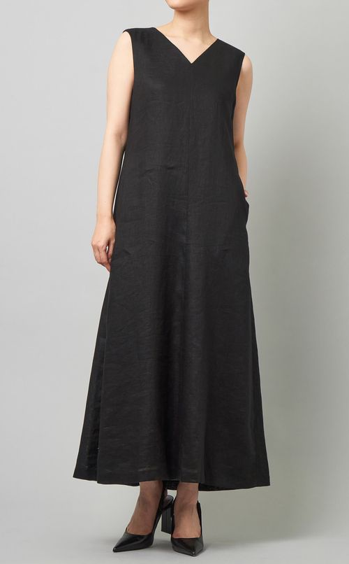 ボレロ付シアーリネンワンピース