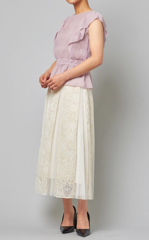 ランダムプリーツフリルブラウス