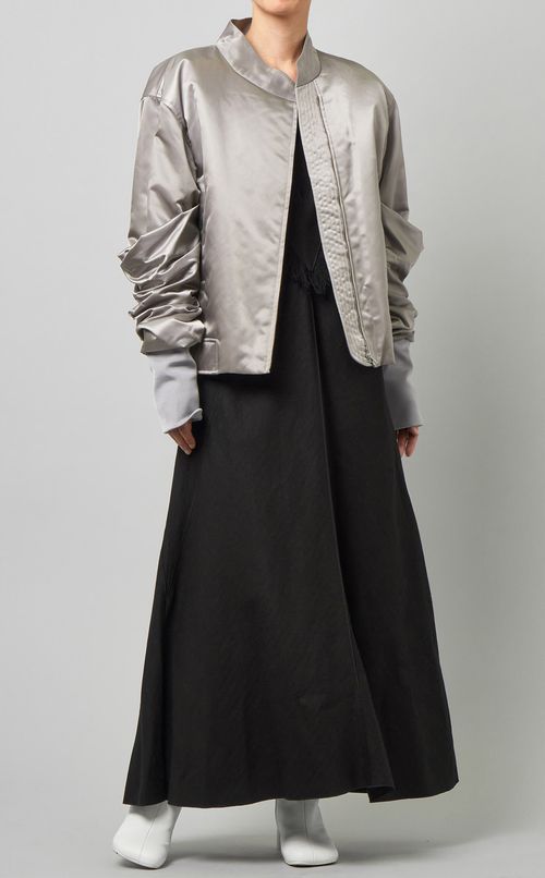 フリンジスリーブロングワンピース