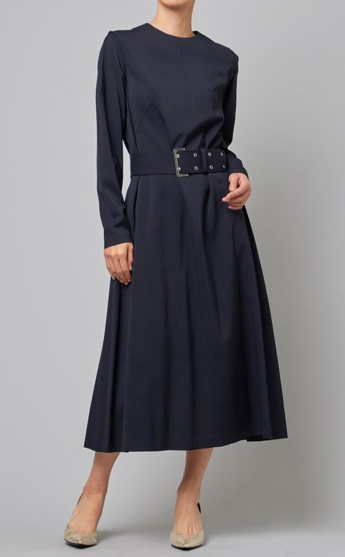 ベルト付ロングワンピース