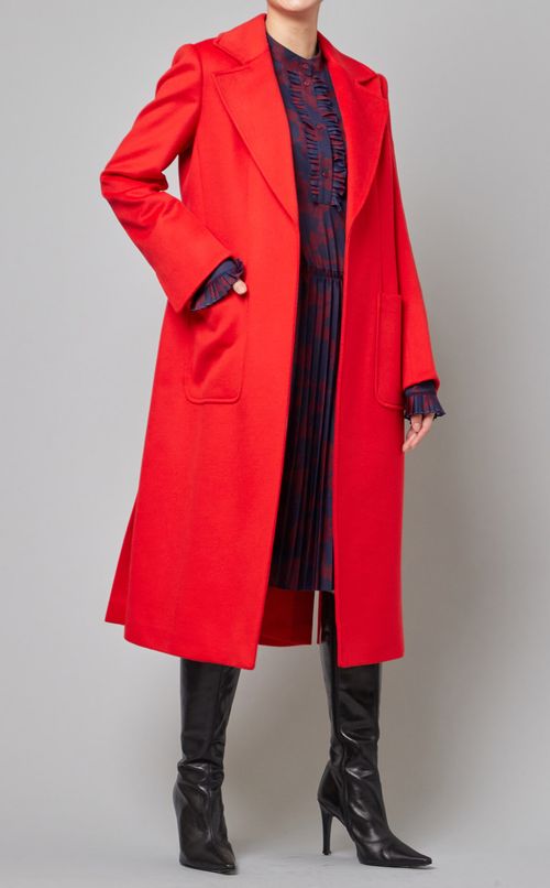 フロントフリルプリーツワンピース