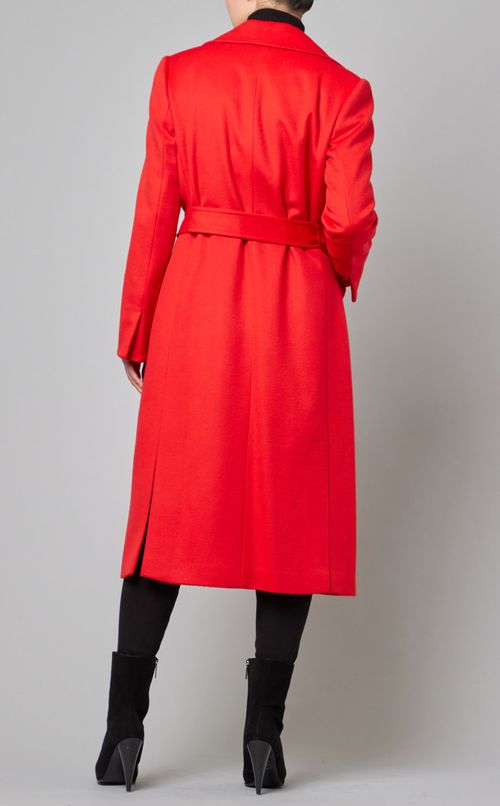 ベルト付ウールロングコート